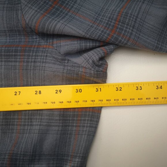 NWT Wind River Men's Size 4XL Medium Blue Plaid Stretch Button Front Shirt - Picture 10 of 12